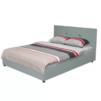 Pat tapitat ECONO I, gri verzui, 140x200 cm imagine