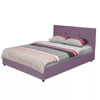 Pat tapitat ECONO I, mov deschis, 140x200 cm imagine