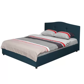 Pat tapitat ECONO II, 140x200 cm, albastru imagine