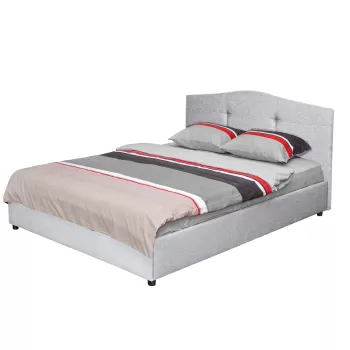 Pat tapitat ECONO II, 140x200 cm, gri deschis imagine