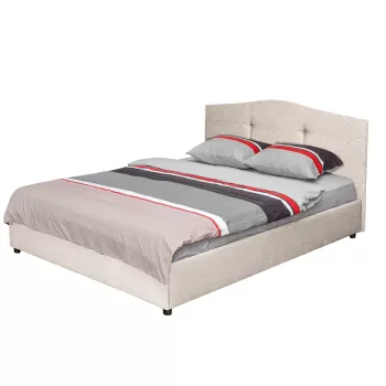 Pat tapitat ECONO II, bej deschis, 160x200 cm imagine