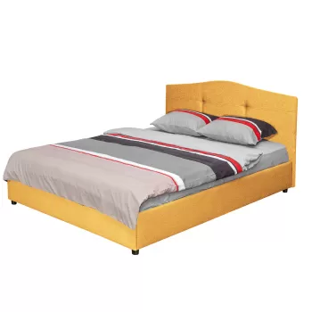 Pat tapitat ECONO II, galben, 160x200 cm imagine