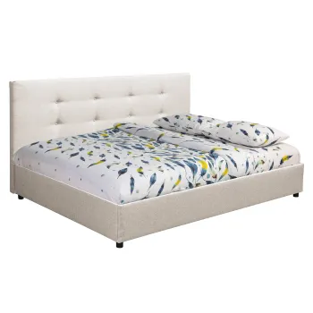 Pat tapitat ECONO L200, 140x200 cm, bej deschis imagine