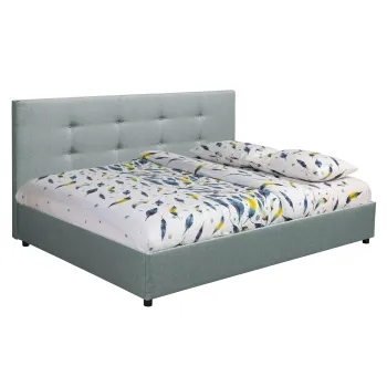 Pat tapitat ECONO L200, 140x200 cm, gri verzui imagine