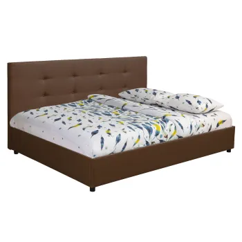 Pat tapitat ECONO L200, 140x200 cm, maro deschis imagine