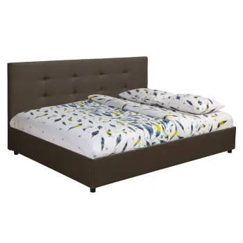 Pat tapitat ECONO L200, 140x200 cm, maro inchis imagine