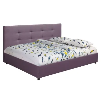 Pat tapitat ECONO L200, 140x200 cm, mov deschis imagine