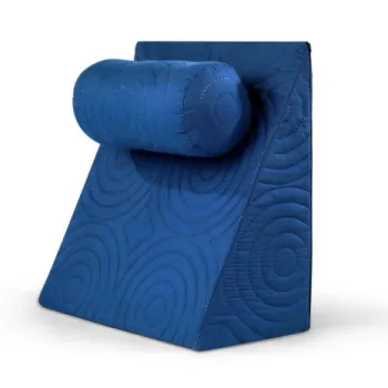 Perna Relax TV 60x68x30cm, ortopedica pentru citit, antireflux, cu husa detasabila, confortabila si rezistenta, lavabila la 40 grade, Albastru imagine