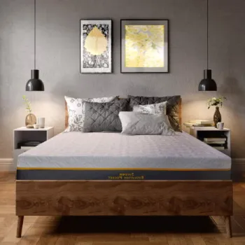 Saltea cu memorie si arcuri individuale Somnexpert Silver Evolution Pocket Spring 140x190, inaltime 24 cm, husa detasabila, fermitate medie imagine
