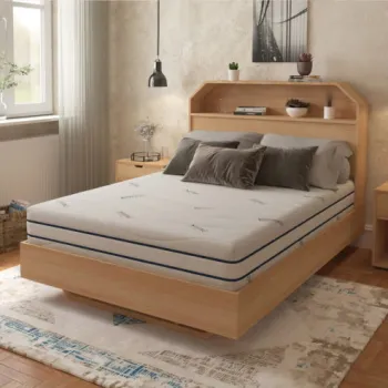 Saltea cu memorie Somnomed Antiacaria 160x200, inaltime 20 cm, pentru alergici, husa cu tratament antiacarian, rulata, fermitate medie imagine