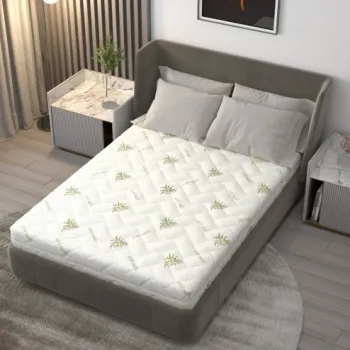 Saltea cu spuma poliuretanica Somnart FermiMax Aloe Vera 140x200, inaltime 15 cm, anatomica, husa lavabila si detasabila cu fermoar, fermitate ridicata imagine