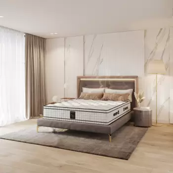 Saltea GOLD EDITION cu arcuri, 140x190 cm, H 32 cm imagine