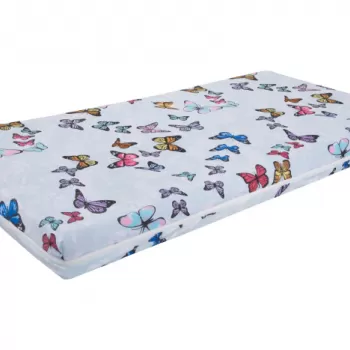 Saltea ortopedica impermeabila pentru bebelusi Fluturi, 70x140 cm, H 10 cm imagine