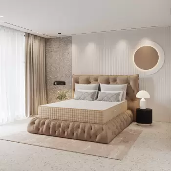 Saltea superortopedica LUX MEMORY cu arcuri, 180x190 cm, H 29 cm, fata vara fata iarna imagine