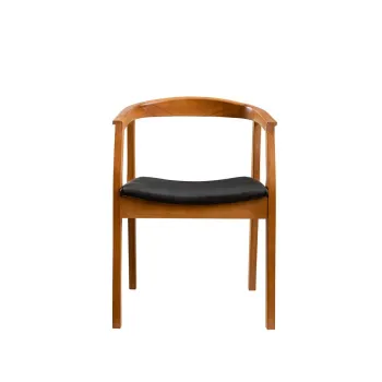 Scaun ALBERO44, nuc + negru, 50x53x70 cm imagine