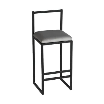 Scaun de bar NORDIC, gri, 35x35x84 cm imagine