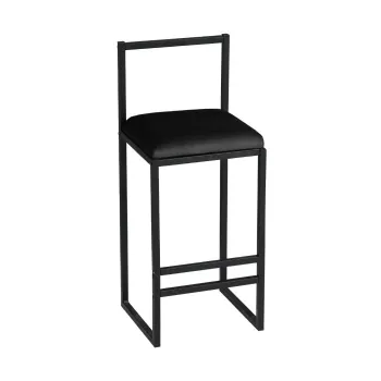 Scaun de bar NORDIC, negru, 35x35x84 cm imagine