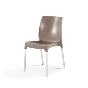 Scaun de gradina CASTEL, model ratan, bej inchis, 58x55x82 cm imagine