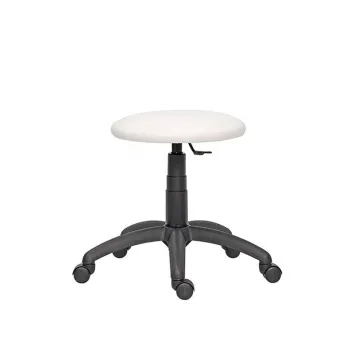 Scaun LABOR, piele eologica, alb, 59x59x45-57 cm imagine