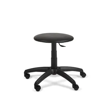 Scaun LABOR, piele eologica, negru, 59x59x45-57 cm imagine