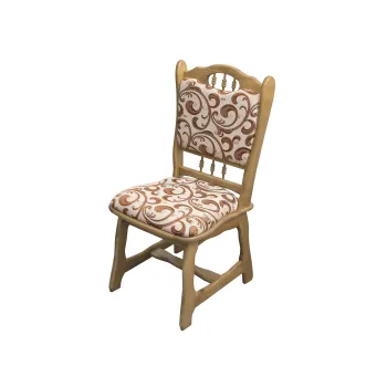 Scaun living FLANDER, cadru stejar + stofa print 05, 50x48x95 cm imagine