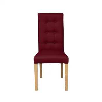 Scaun living TEO LUX, picioare lemn natur, piele ecologica bordo, 46x46x97 cm imagine