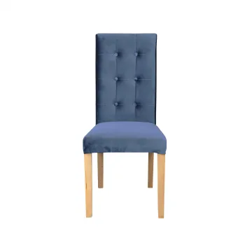 Scaun living TEO LUX, picioare lemn natur, stofa albastru deschis, 46x46x97 cm imagine