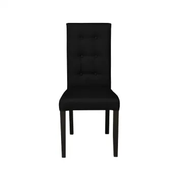 Scaun living TEO LUX, picioare lemn wenge, piele ecologica negru, 46x46x97 cm imagine