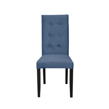 Scaun living TEO LUX, picioare lemn wenge, stofa albastru deschis, 46x46x97 cm imagine