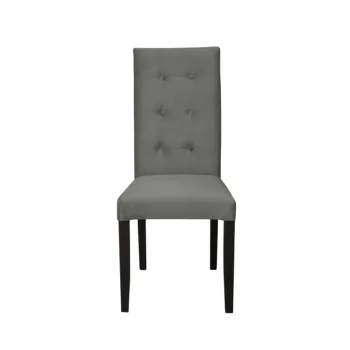 Scaun living TEO LUX, picioare lemn wenge, stofa gri deschis, 46x46x97 cm imagine