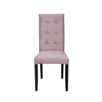 Scaun living TEO LUX, picioare lemn wenge, stofa roz pudra, 46x46x97 cm imagine