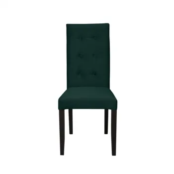 Scaun living TEO LUX, picioare lemn wenge, stofa verde smarald, 46x46x97 cm imagine