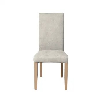 Scaun living TEO, picioare lemn natur, stofa crem, 46x60x98 cm imagine