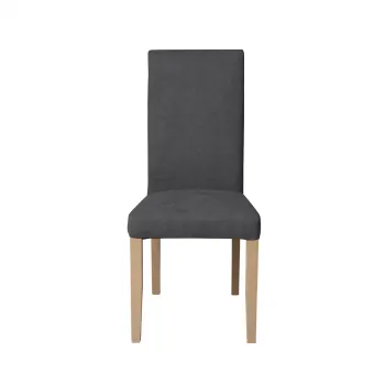 Scaun living TEO, picioare lemn natur, stofa gri inchis, 46x60x98 cm imagine