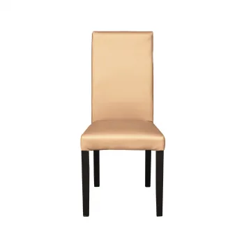 Scaun living TEO, picioare lemn wenge, piele ecologica bej, 46x46x97 cm imagine