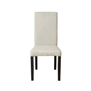 Scaun living TEO, picioare lemn wenge, stofa crem, 46x60x98 cm imagine