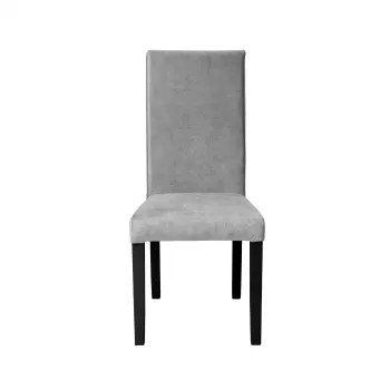 Scaun living TEO, picioare lemn wenge, stofa z gri deschis, 46x60x98 cm imagine