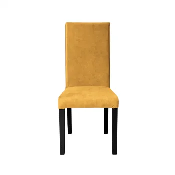 Scaun living TEO, picioare lemn wenge, stofa z mustar, 46x60x98 cm imagine