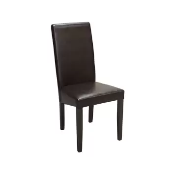 Scaun living TEO, piele ecologica, wenge, 46x46x97 cm imagine