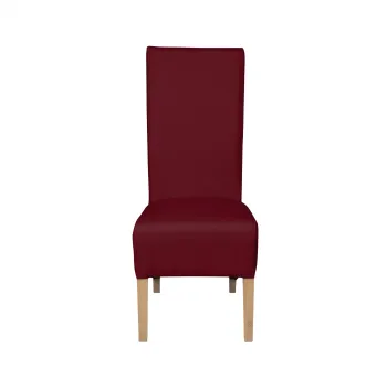 Scaun living VANESSA, picioare lemn natur, piele ecologica bordo, 47x60x110 cm imagine