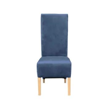 Scaun living VANESSA, picioare lemn natur, stofa albastru deschis, 47x60x110 cm imagine