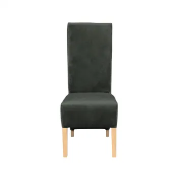 Scaun living VANESSA, picioare lemn natur, stofa gri inchis, 47x60x110 cm imagine