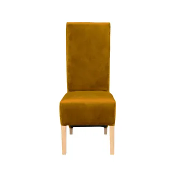 Scaun living VANESSA, picioare lemn natur, stofa verde galben, 47x60x110 cm imagine