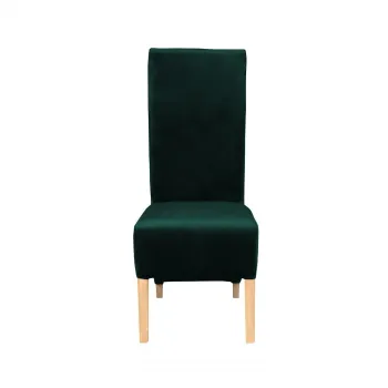 Scaun living VANESSA, picioare lemn natur, stofa verde smarald, 47x63x108 cm imagine