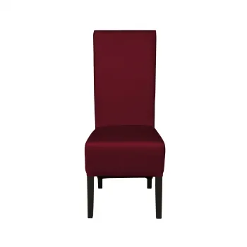 Scaun living VANESSA, picioare lemn wenge, piele ecologica bordo, 47x60x110 cm imagine