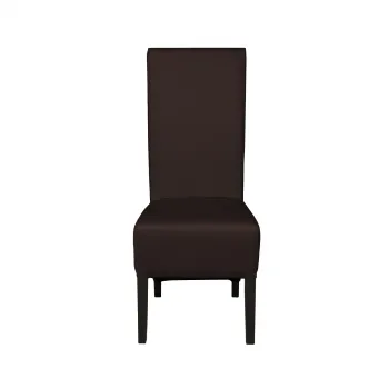 Scaun living VANESSA, picioare lemn wenge, piele ecologica maro inchis, 47x60x110 cm imagine
