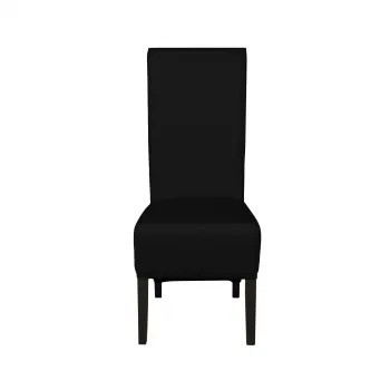 Scaun living VANESSA, picioare lemn wenge, piele ecologica negru, 47x60x110 cm imagine