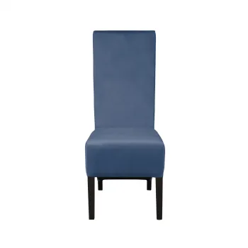 Scaun living VANESSA, picioare lemn wenge, stofa albastru deschis, 47x60x110 cm imagine