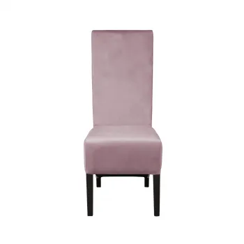 Scaun living VANESSA, picioare lemn wenge, stofa roz pudra, 47x60x110 cm imagine