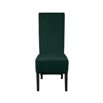 Scaun living VANESSA, picioare lemn wenge, stofa verde smarald, 47x60x110 cm imagine